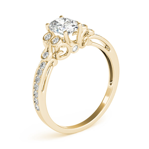 Enchanted Fashion Ring Oval Diamond Engagement Ring — 9K/18K Gold & Platinum