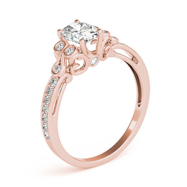 Enchanted Fashion Ring Oval Diamond Engagement Ring — 9K/18K Gold & Platinum