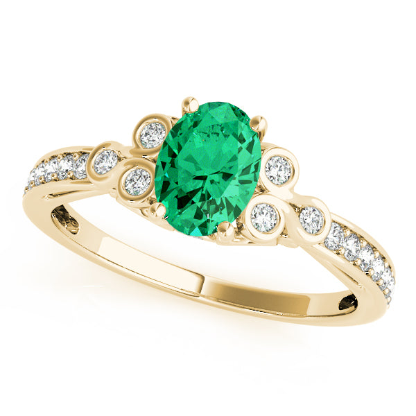 Enchanted Fashion Ring Oval Diamond Engagement Ring — 9K/18K Gold & Platinum