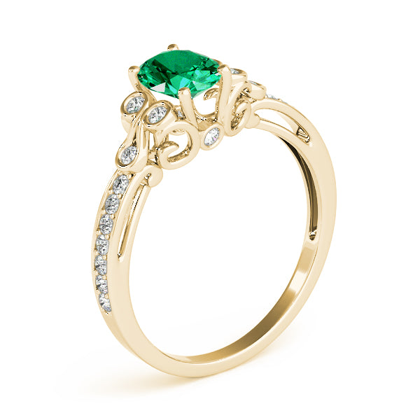 Enchanted Fashion Ring Oval Diamond Engagement Ring — 9K/18K Gold & Platinum