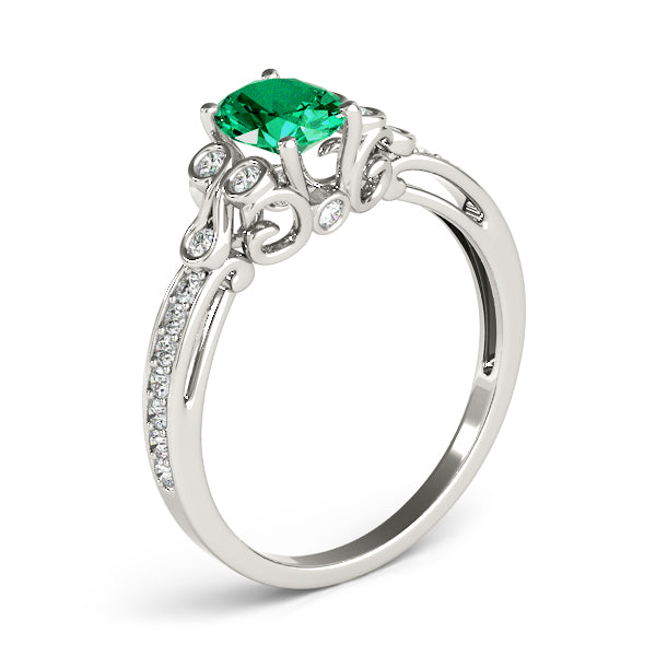 Enchanted Fashion Ring Oval Diamond Engagement Ring — 9K/18K Gold & Platinum