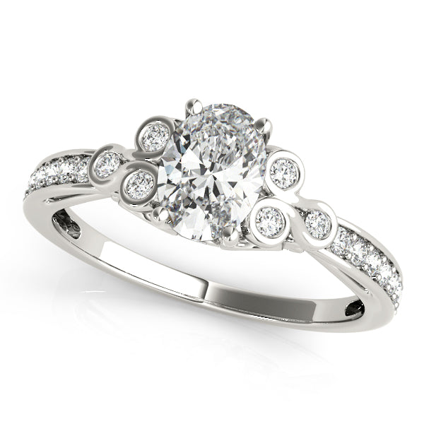 Enchanted Fashion Ring Oval Diamond Engagement Ring — 9K/18K Gold & Platinum