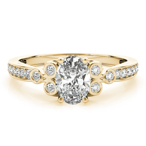 Enchanted Fashion Ring Oval Diamond Engagement Ring — 9K/18K Gold & Platinum
