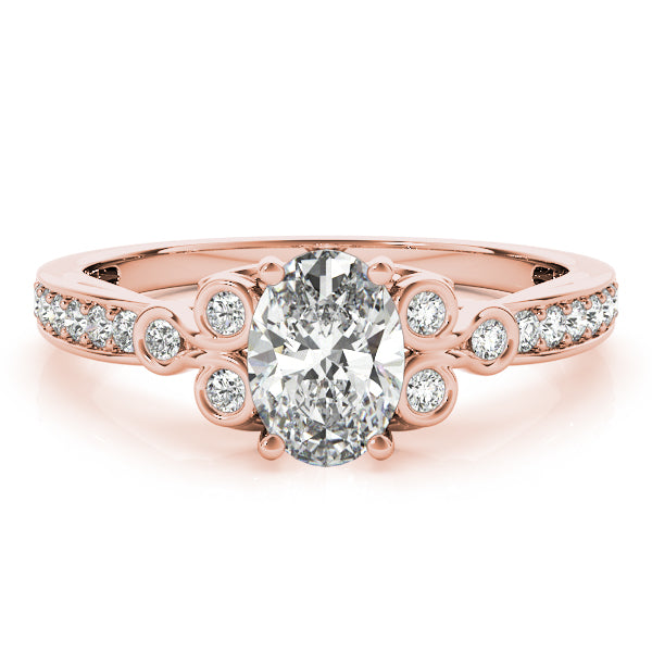 Enchanted Fashion Ring Oval Diamond Engagement Ring — 9K/18K Gold & Platinum
