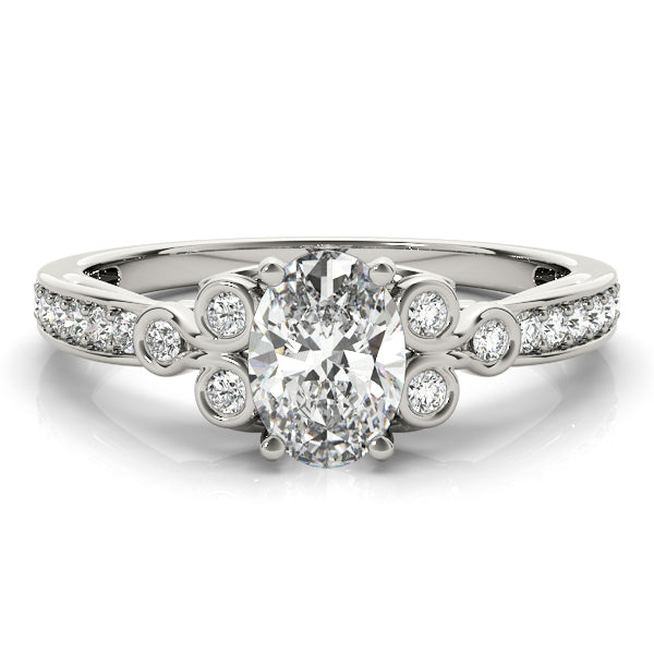 Enchanted Fashion Ring Oval Diamond Engagement Ring — 9K/18K Gold & Platinum