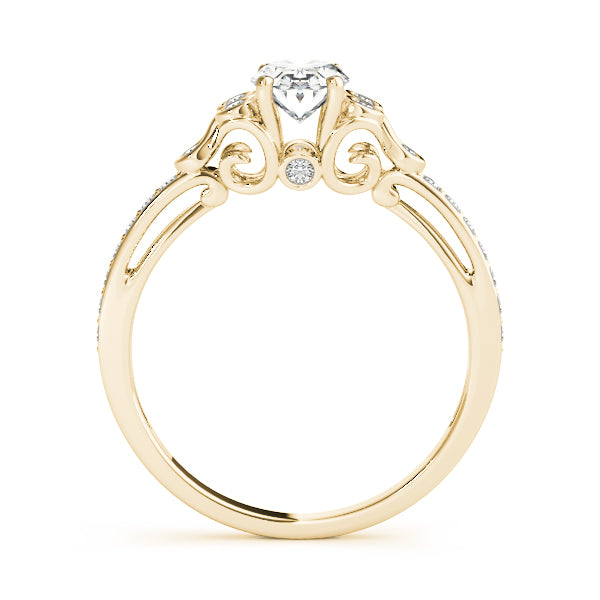 Enchanted Fashion Ring Oval Diamond Engagement Ring — 9K/18K Gold & Platinum