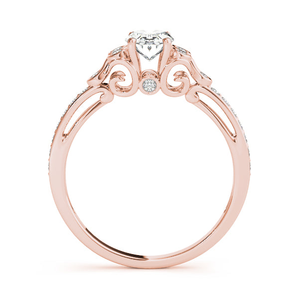 Enchanted Fashion Ring Oval Diamond Engagement Ring — 9K/18K Gold & Platinum