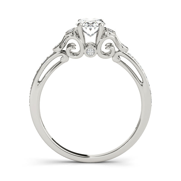 Enchanted Fashion Ring Oval Diamond Engagement Ring — 9K/18K Gold & Platinum