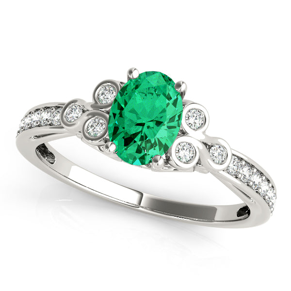 Enchanted Fashion Ring Oval Diamond Engagement Ring — 9K/18K Gold & Platinum