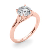 Exquisite Solitaire Engagement Ring Round Diamond Engagement Ring — 9K/18K Gold & Platinum
