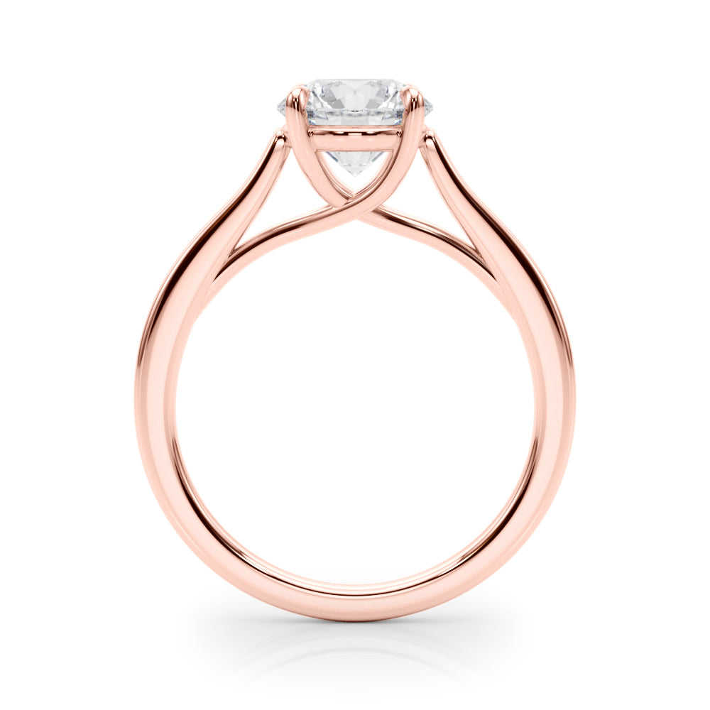 Exquisite Solitaire Engagement Ring Round Diamond Engagement Ring — 9K/18K Gold & Platinum