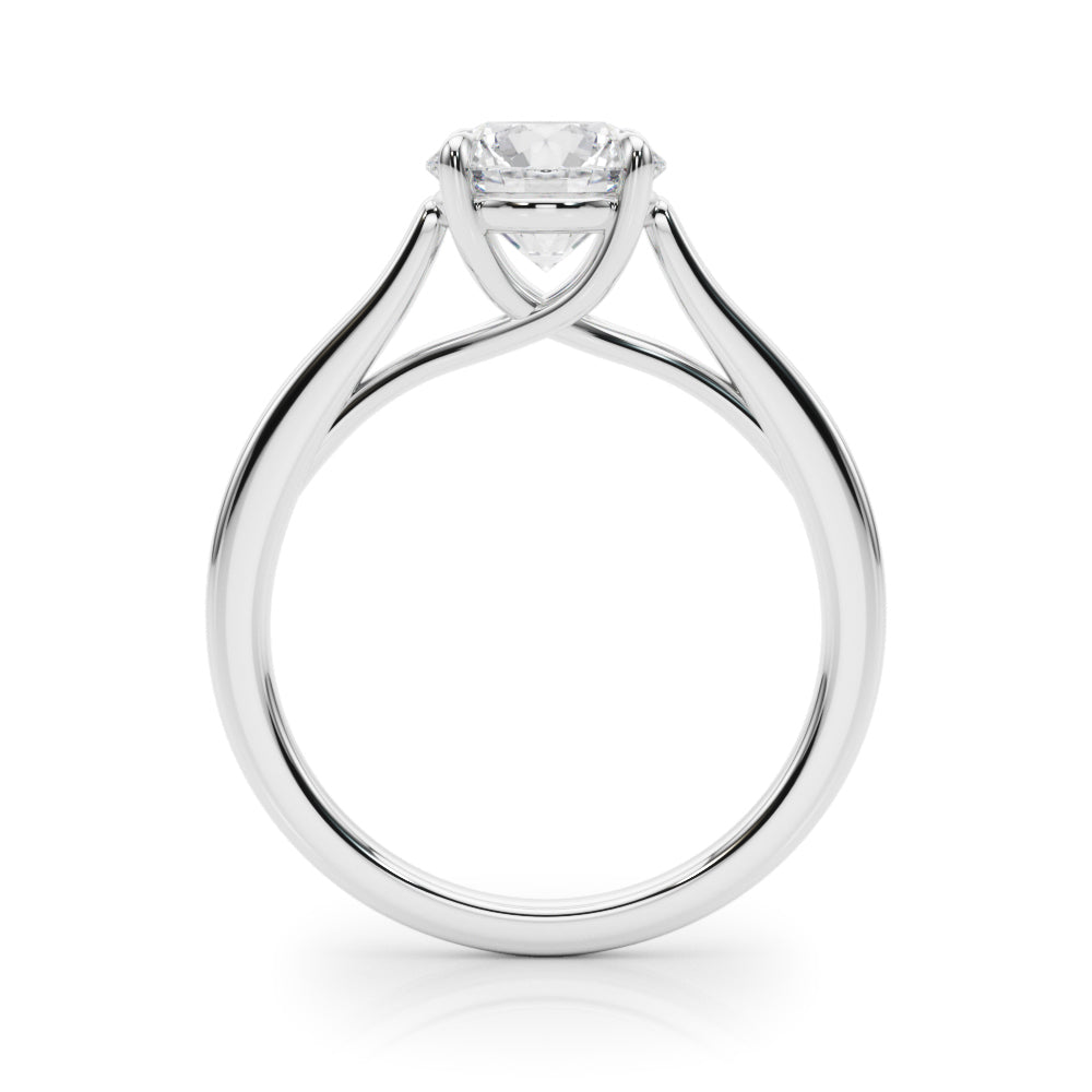 Exquisite Solitaire Engagement Ring Round Diamond Engagement Ring — 9K/18K Gold & Platinum