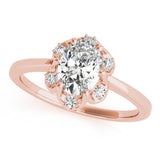 Vintage-Inspired Fashion Rings Oval Diamond Engagement Ring — 9K/18K Gold & Platinum