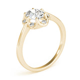 Vintage-Inspired Fashion Rings Oval Diamond Engagement Ring — 9K/18K Gold & Platinum