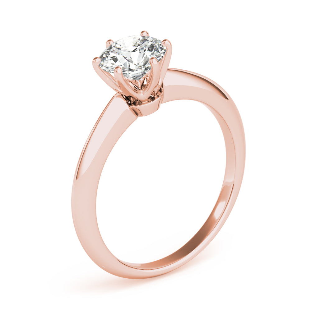 Heirloom 6 Prong Solitaire Round Diamond Engagement Ring — 9K/18K Gold & Platinum