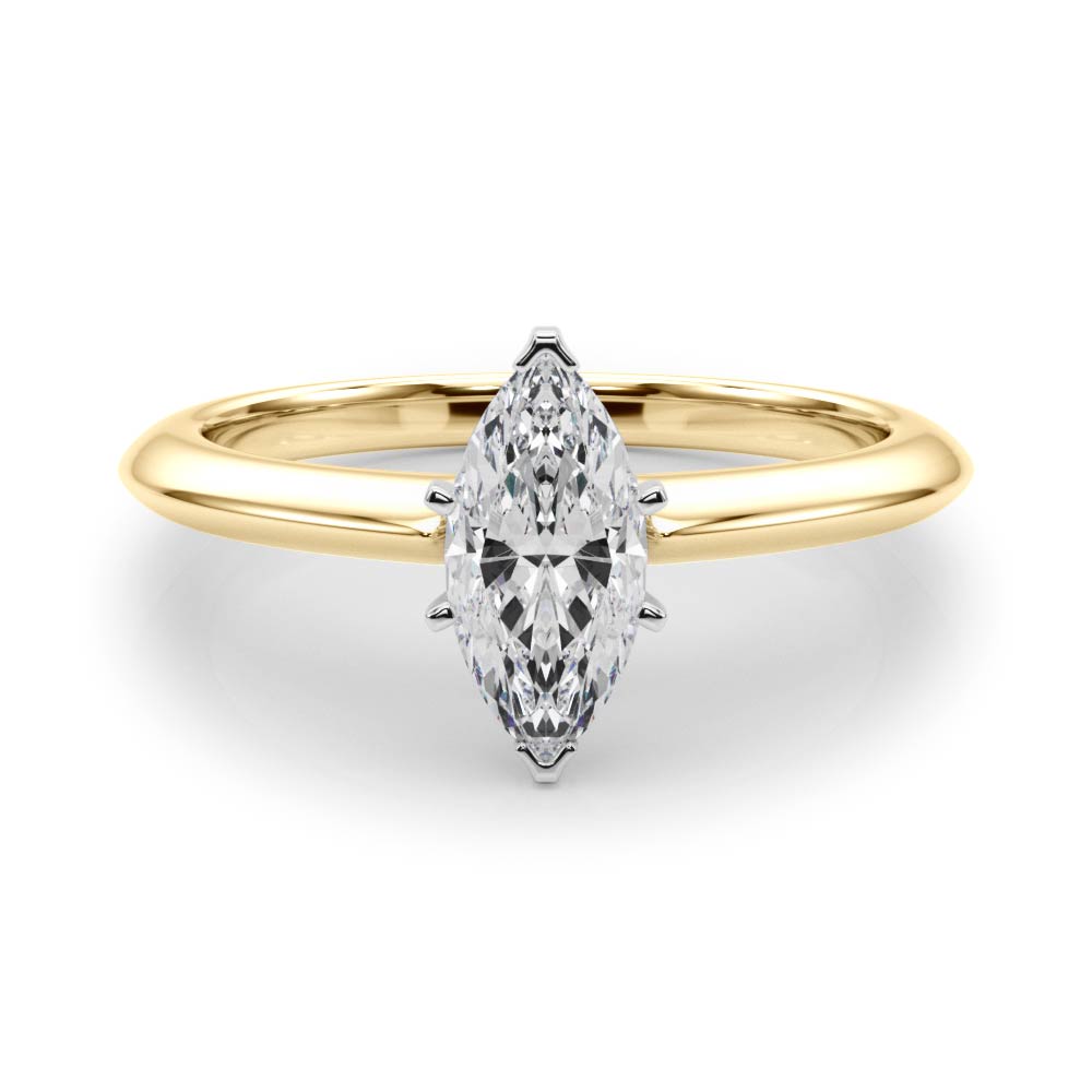Heirloom 6 Prong Solitaire Round Diamond Engagement Ring — 9K/18K Gold & Platinum