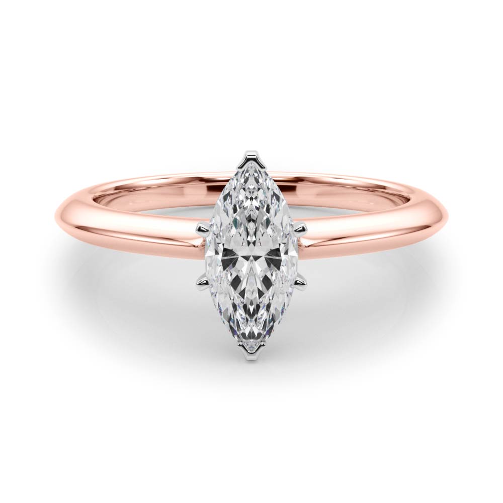 Heirloom 6 Prong Solitaire Round Diamond Engagement Ring — 9K/18K Gold & Platinum