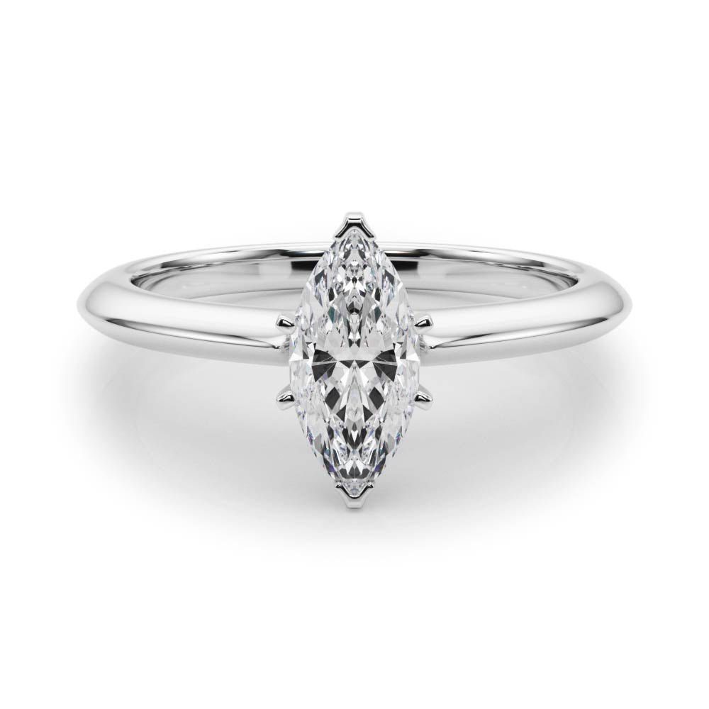 Heirloom 6 Prong Solitaire Round Diamond Engagement Ring — 9K/18K Gold & Platinum