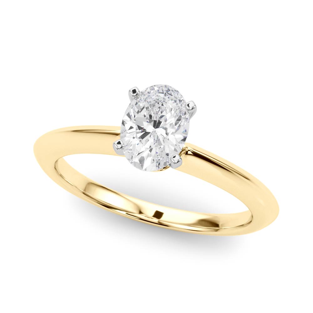 Heirloom 6 Prong Solitaire Round Diamond Engagement Ring — 9K/18K Gold & Platinum