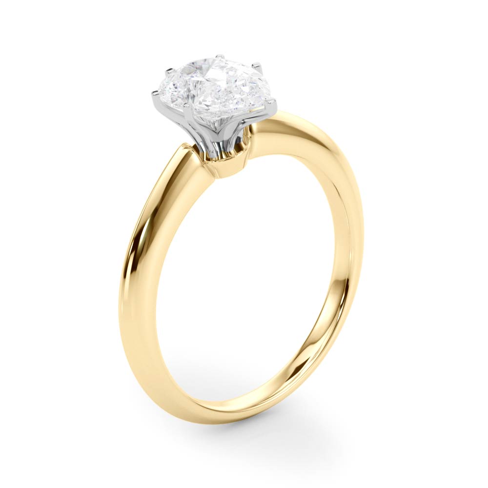Heirloom 6 Prong Solitaire Round Diamond Engagement Ring — 9K/18K Gold & Platinum