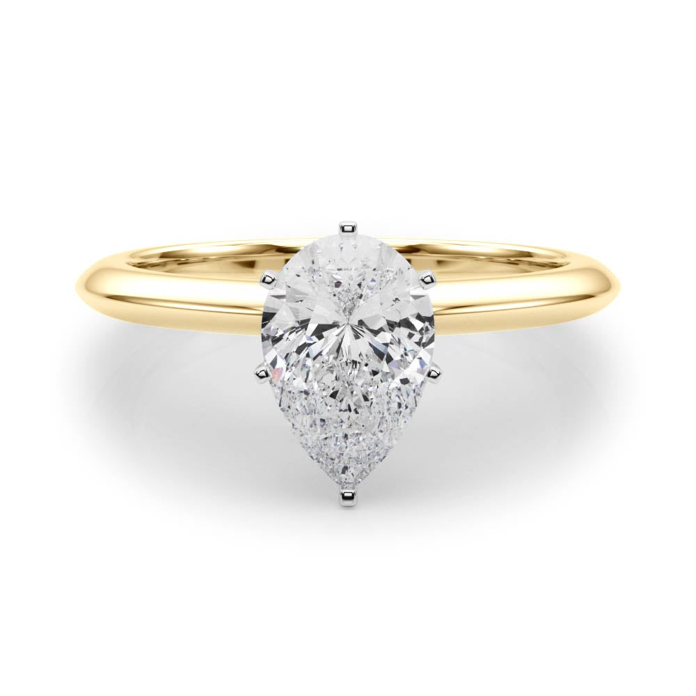 Heirloom 6 Prong Solitaire Round Diamond Engagement Ring — 9K/18K Gold & Platinum
