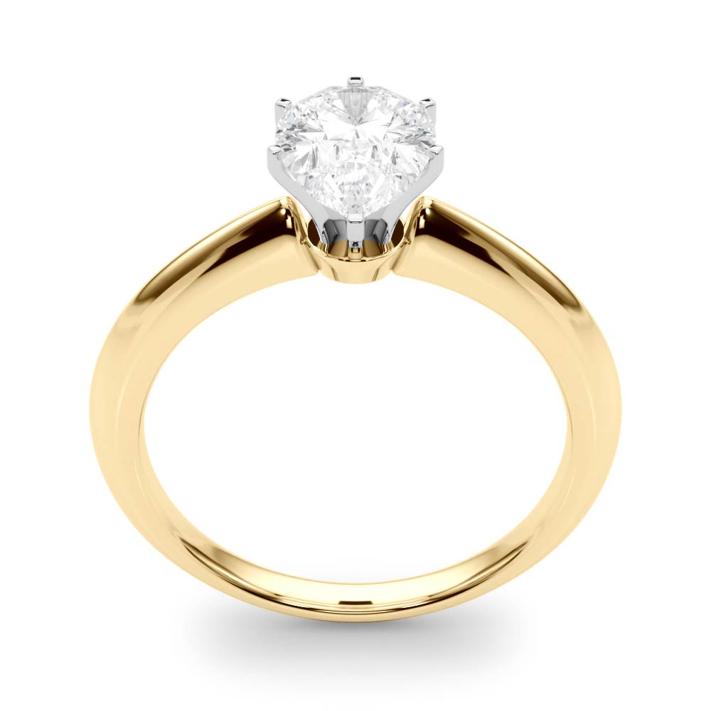Heirloom 6 Prong Solitaire Round Diamond Engagement Ring — 9K/18K Gold & Platinum