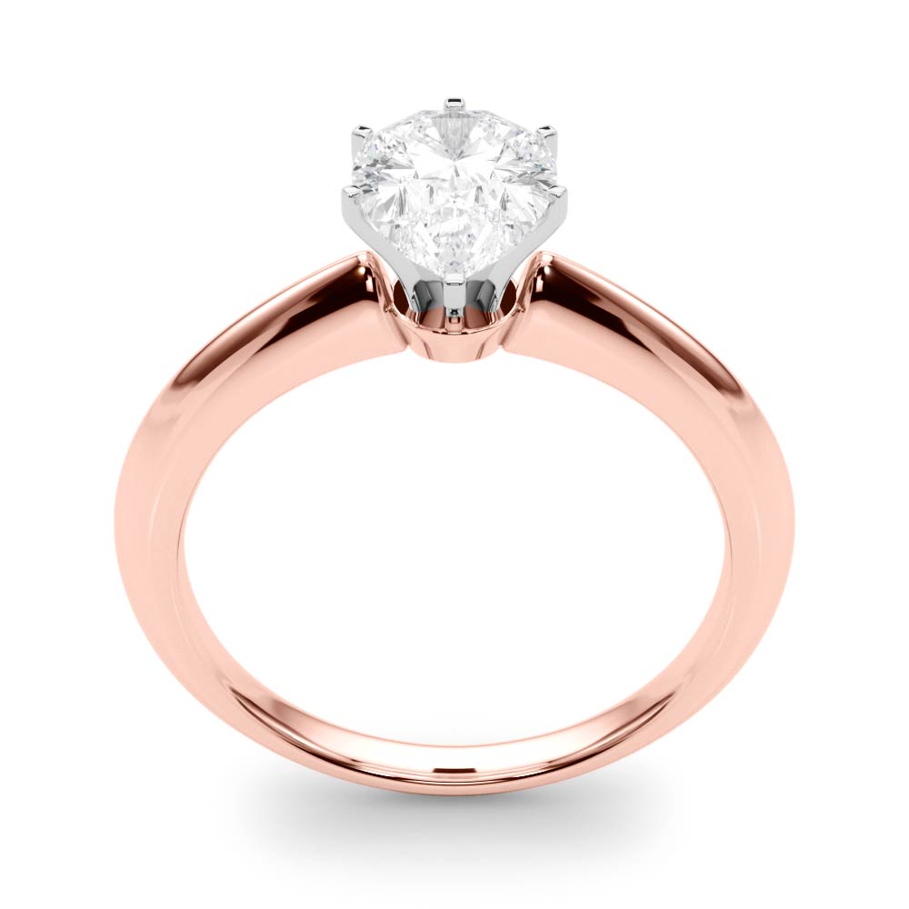 Heirloom 6 Prong Solitaire Round Diamond Engagement Ring — 9K/18K Gold & Platinum