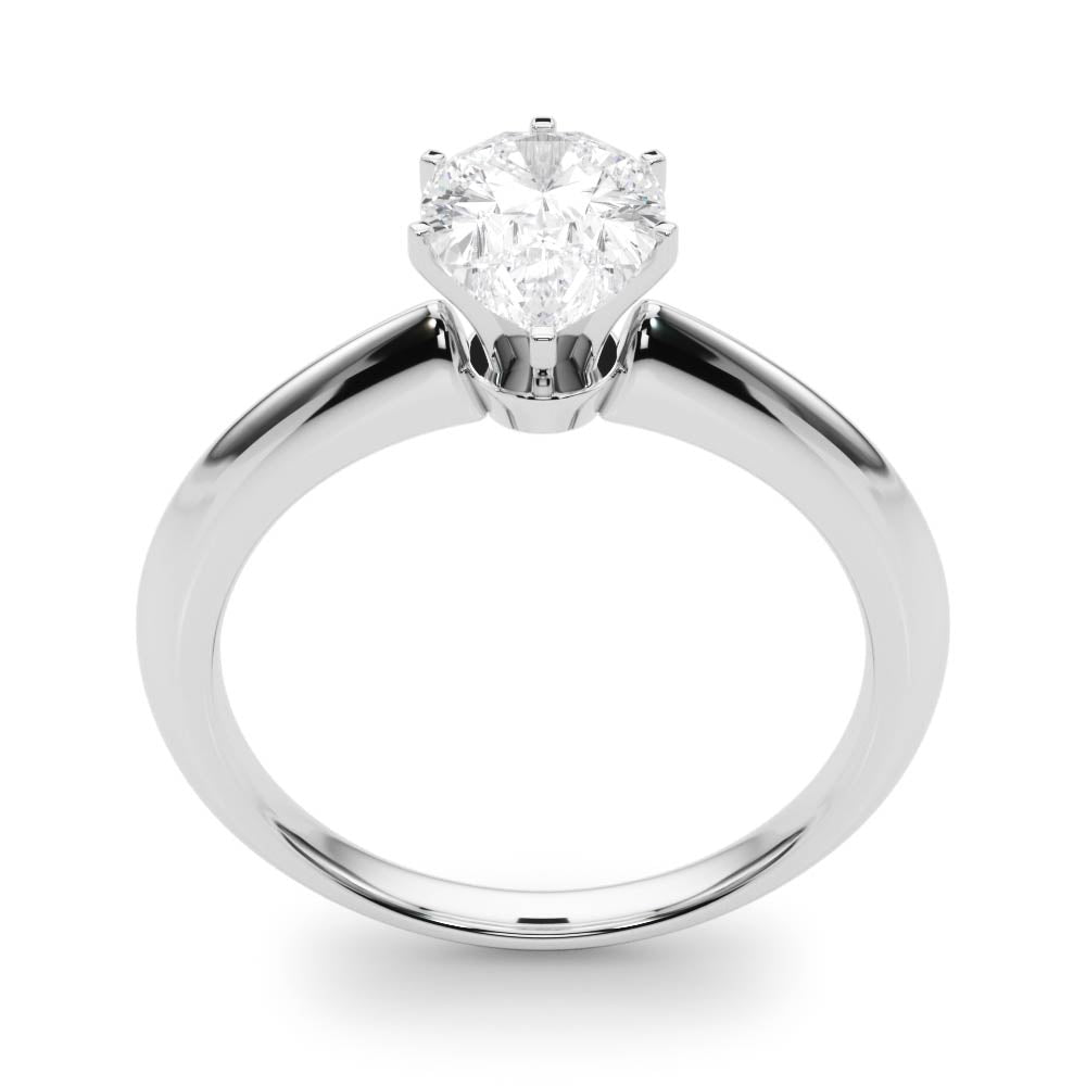 Heirloom 6 Prong Solitaire Round Diamond Engagement Ring — 9K/18K Gold & Platinum