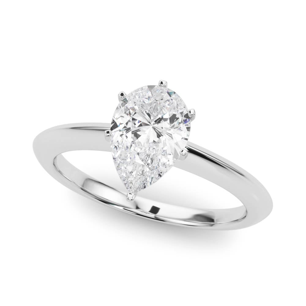 Heirloom 6 Prong Solitaire Round Diamond Engagement Ring — 9K/18K Gold & Platinum
