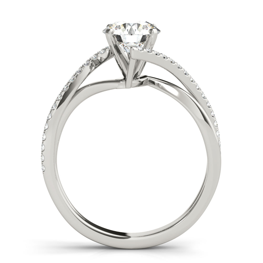 Signature Bypass Semi-Mount Round Diamond Engagement Ring — 9K/18K Gold & Platinum