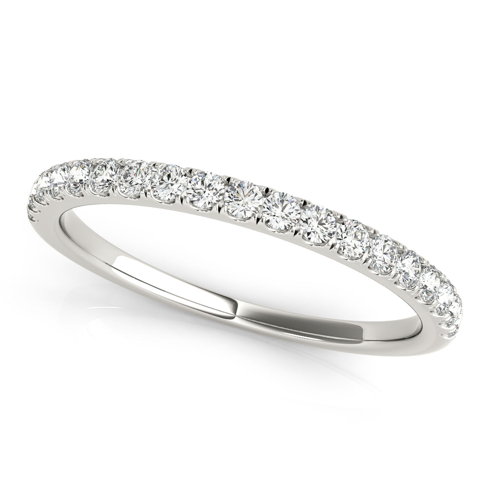 Split Prong Half Eternity Ring in Gold & Platinum