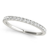 Split Prong Half Eternity Ring in Gold & Platinum