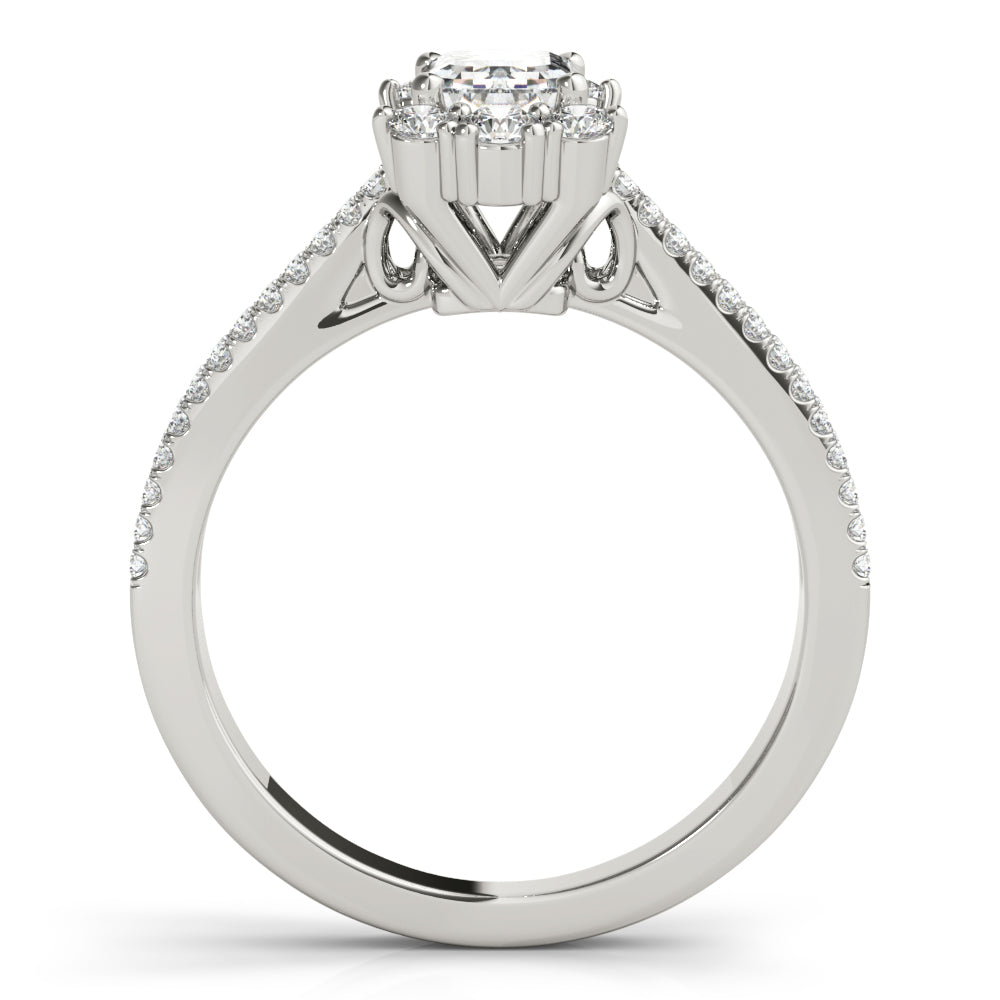 Artisan Cut Engagement Emerald Diamond Engagement Ring — 9K/18K Gold & Platinum