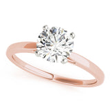 Resplendent Cathedral Mounting Round Diamond Engagement Ring — 9K/18K Gold & Platinum
