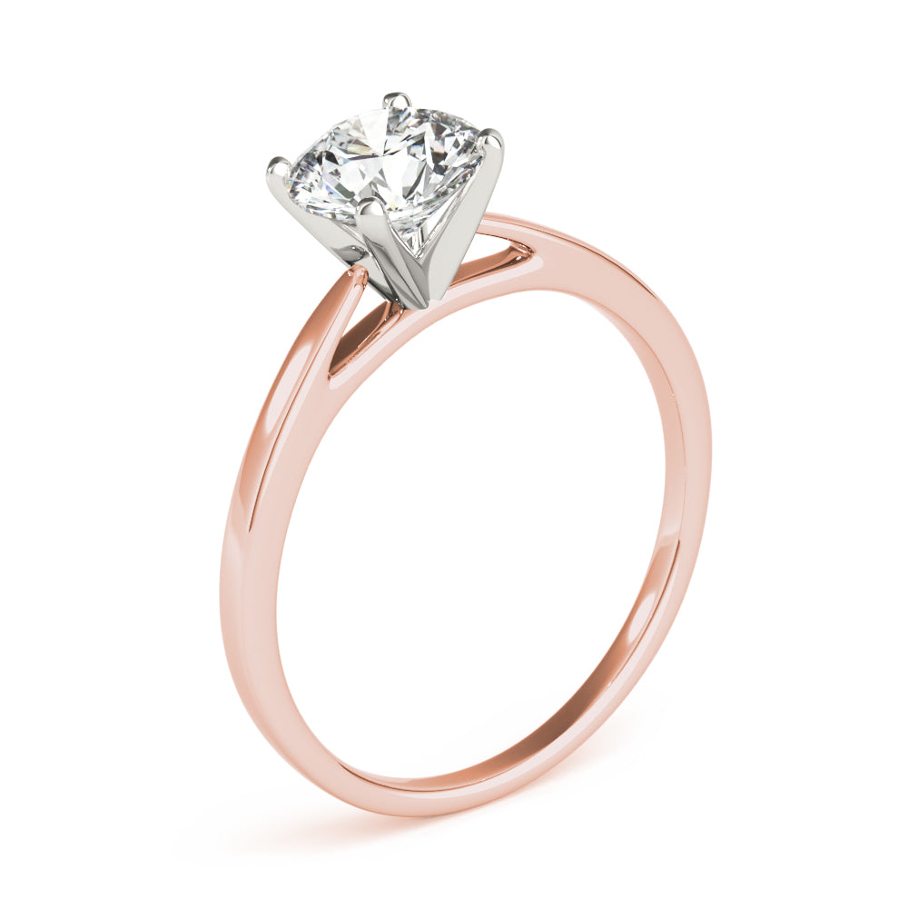 Resplendent Cathedral Mounting Round Diamond Engagement Ring — 9K/18K Gold & Platinum