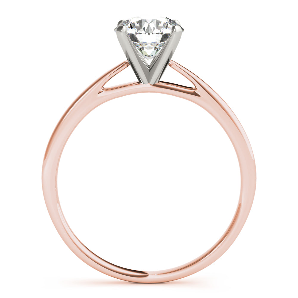 Resplendent Cathedral Mounting Round Diamond Engagement Ring — 9K/18K Gold & Platinum
