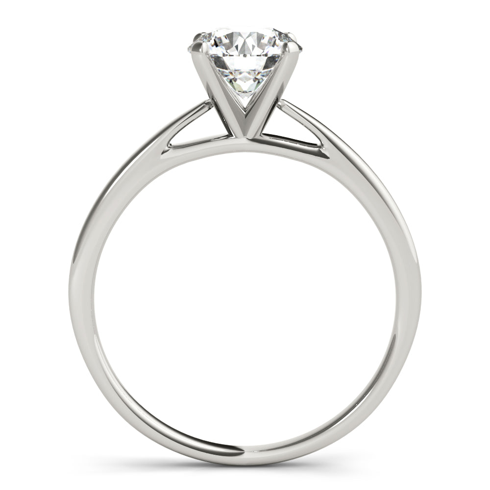 Resplendent Cathedral Mounting Round Diamond Engagement Ring — 9K/18K Gold & Platinum