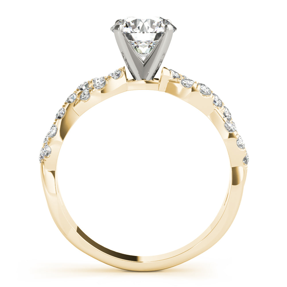 Enchanted Semi Mount Engagement Ring Round Diamond Engagement Ring — 9K/18K Gold & Platinum