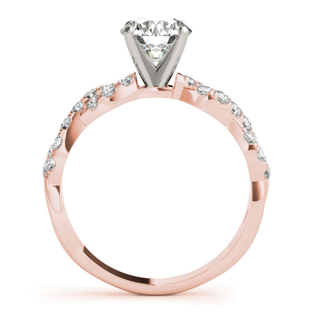 Enchanted Semi Mount Engagement Ring Round Diamond Engagement Ring — 9K/18K Gold & Platinum