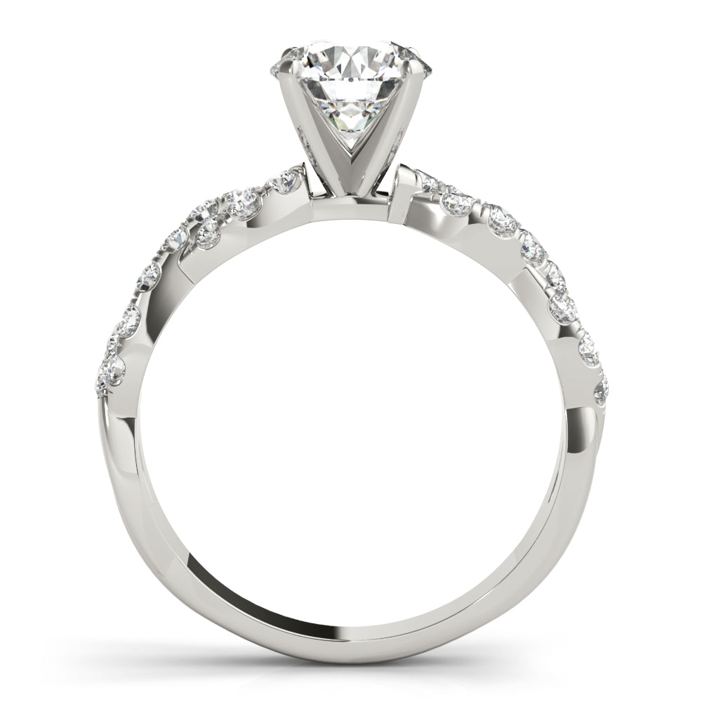 Enchanted Semi Mount Engagement Ring Round Diamond Engagement Ring — 9K/18K Gold & Platinum