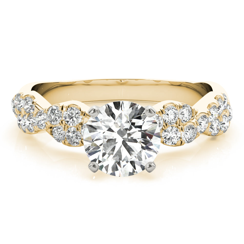 Enchanted Semi Mount Engagement Ring Round Diamond Engagement Ring — 9K/18K Gold & Platinum