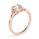 Majestic Color Solitaire Round Diamond Engagement Ring — 9K/18K Gold & Platinum