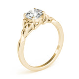 Majestic Color Solitaire Round Diamond Engagement Ring — 9K/18K Gold & Platinum