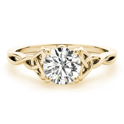 IGI Lab-Grown D-VVS Round Cut  Diamond Infinity Solitaire Engagement Ring.