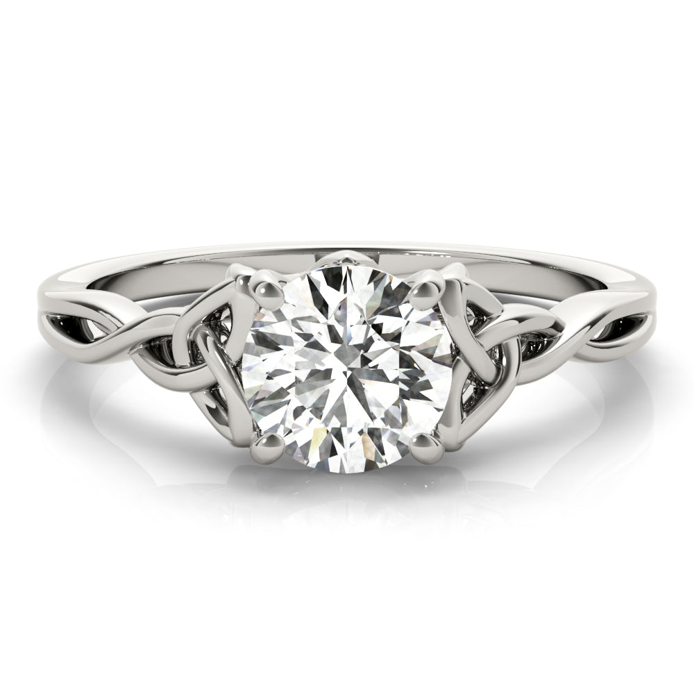 IGI Lab-Grown D-VVS Round Cut  Diamond Infinity Solitaire Engagement Ring.