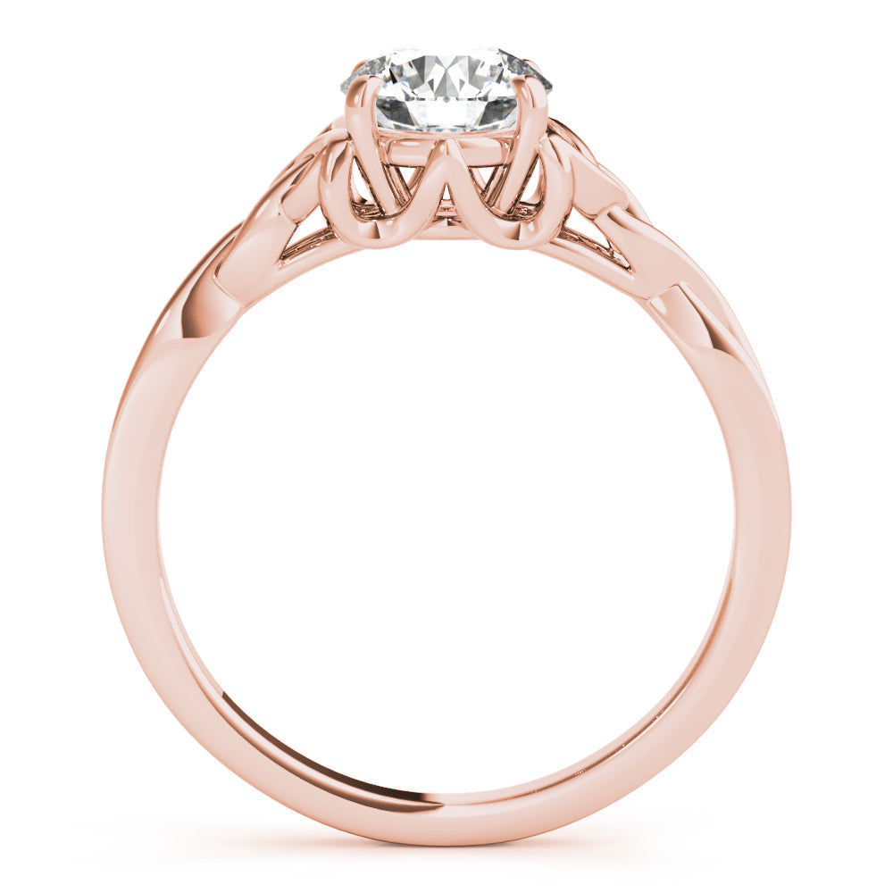 Majestic Color Solitaire Round Diamond Engagement Ring — 9K/18K Gold & Platinum