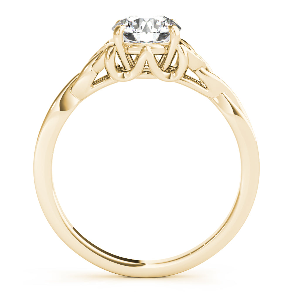 Majestic Color Solitaire Round Diamond Engagement Ring — 9K/18K Gold & Platinum