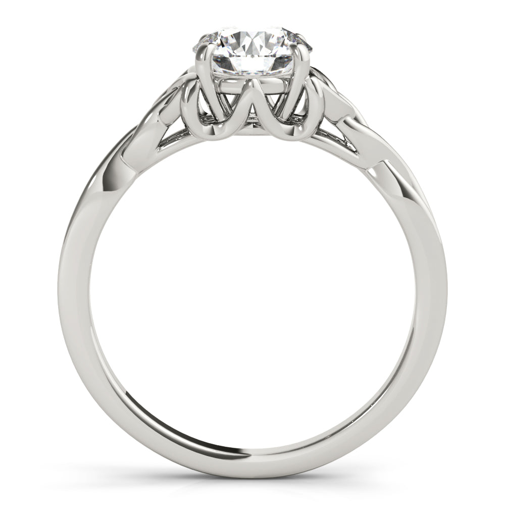 Majestic Color Solitaire Round Diamond Engagement Ring — 9K/18K Gold & Platinum