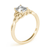 Eternal Cut Color Solitaire Emerald Diamond Engagement Ring — 9K/18K Gold & Platinum