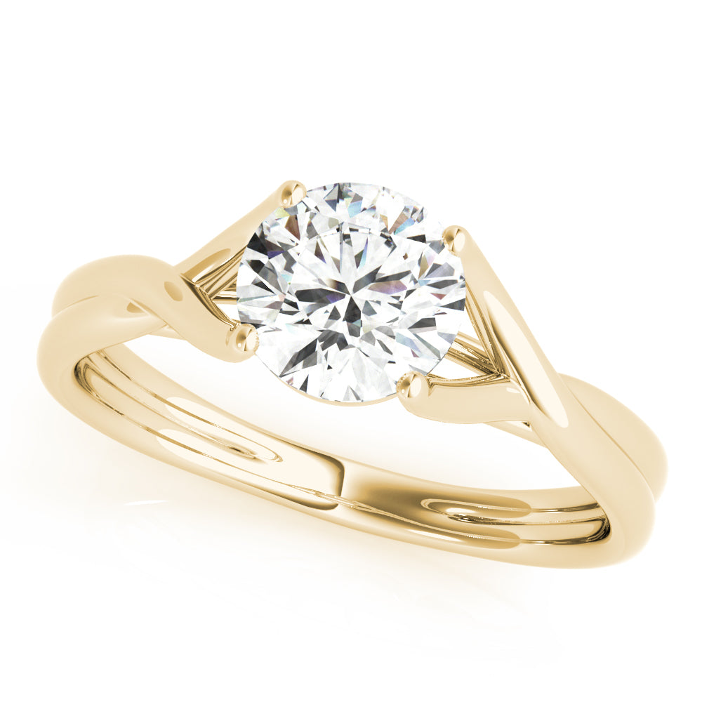 Celestial Solitaire Round Diamond Engagement Ring — 9K/18K Gold & Platinum